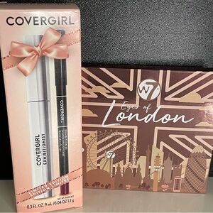 Cover Girl and W7 Eye Liner Mascara Eye Shadow Bundle Set